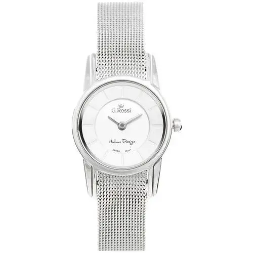 Zegarek damski Srebrny G. ROSSI 11920B-3C1 Biała tarcza 24 mm