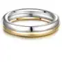 Srebrny pierścionek srebro wysokiej próby srebro/żółte złoto ring 1.0 pieces Glanzstücke münchen Sklep