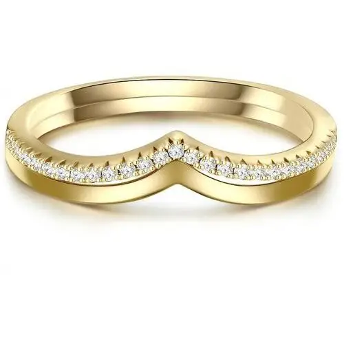 Glanzstücke münchen srebrny pierścionek srebro wysokiej próby cyrkonia żółte złoto ring 1.0 pieces