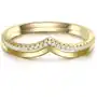 Glanzstücke münchen srebrny pierścionek srebro wysokiej próby cyrkonia żółte złoto ring 1.0 pieces Sklep