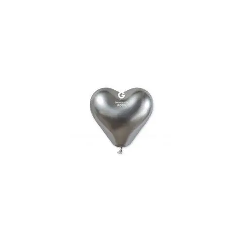 Godan balony chromowane serca srebrne 25 szt