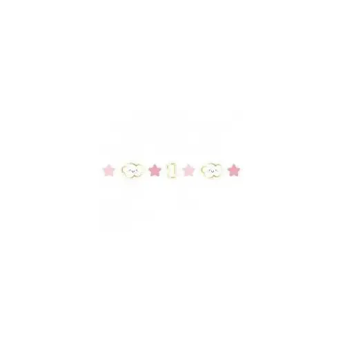 Girlanda papierowa mini roczek 120 cm różowa Godan