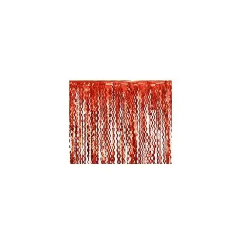 Godan kurtyna - spirale metaliczna 100 x 200 cm czerwona
