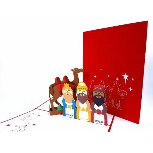Kartka świąteczna 3D, 3 Króli Boże Narodzenie