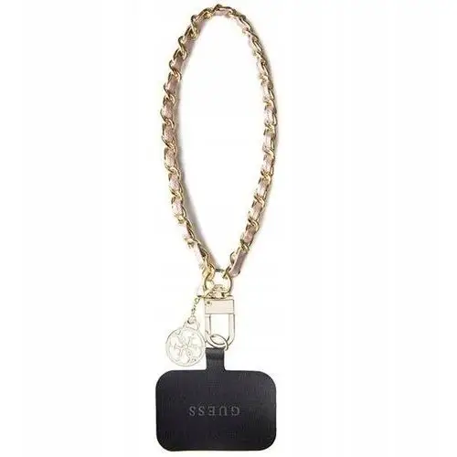 Guess GUOUCHSAMC4P Universal Hand Strap różowy/pink Saffiano Chain 4G Charm