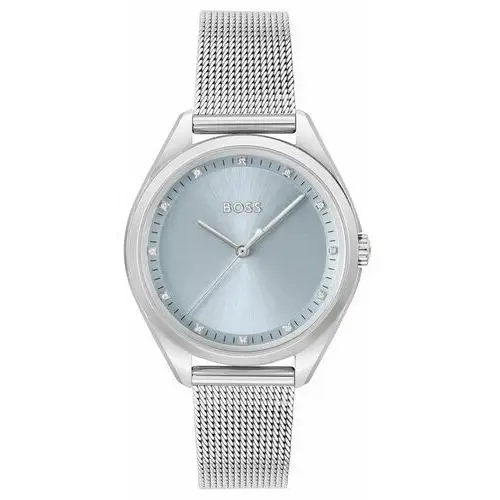 BOSS zegarek damski kolor srebrny