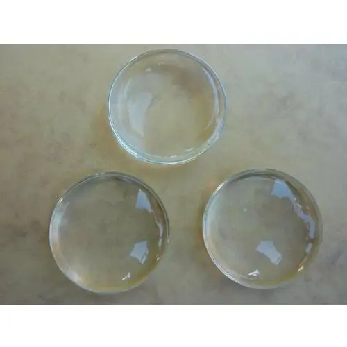 [01610gr] Kaboszon szklany okrągły gruby 10mm 5szt