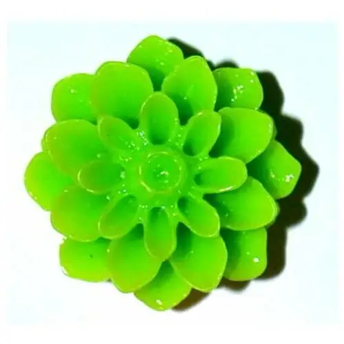 [802213] Kaboszon kwiatuszek 15mm zielony 3szt
