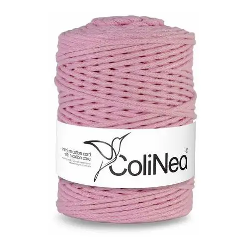 Inny producent Colinea/sznurek bawełniany z bawełnianym rdzeniem, pleciony, 3mm, 200m, różowy