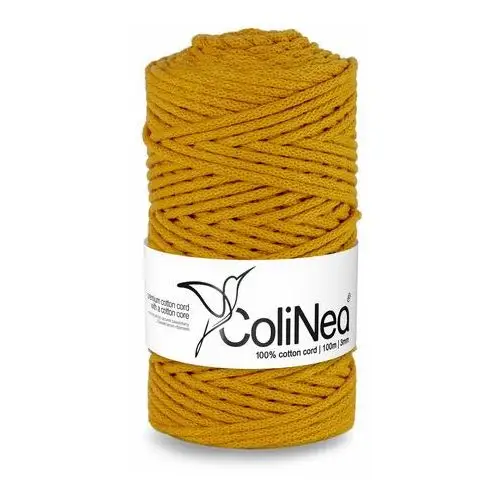 Colinea/sznurek bawełniany z bawełnianym rdzeniem, pleciony, 3mm, 100m, musztardowy Inny producent