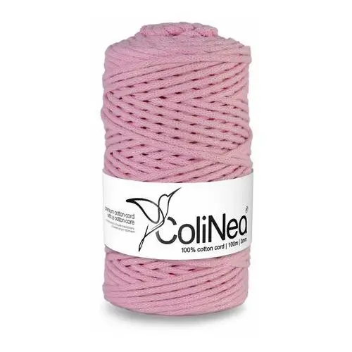 Colinea/sznurek bawełniany z bawełnianym rdzeniem, pleciony, 3mm, 100m, różowy Inny producent