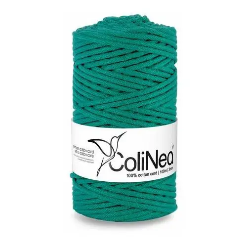 Inny producent Colinea/sznurek bawełniany z bawełnianym rdzeniem, pleciony, 3mm, 100m, turkusowy