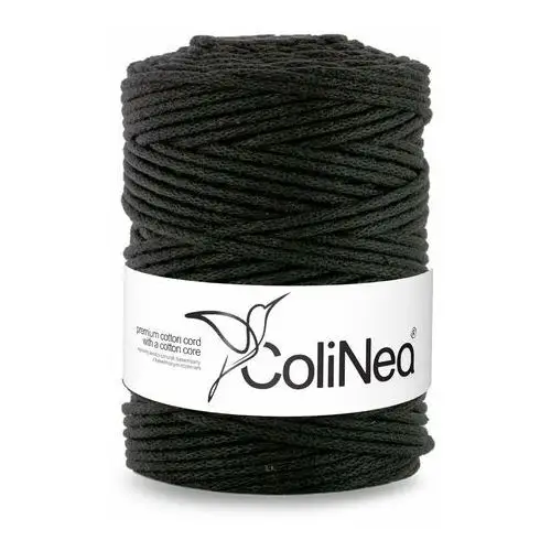 Colinea/sznurek bawełniany z bawełnianym rdzeniem, pleciony, 3mm, 200m, czarny Inny producent