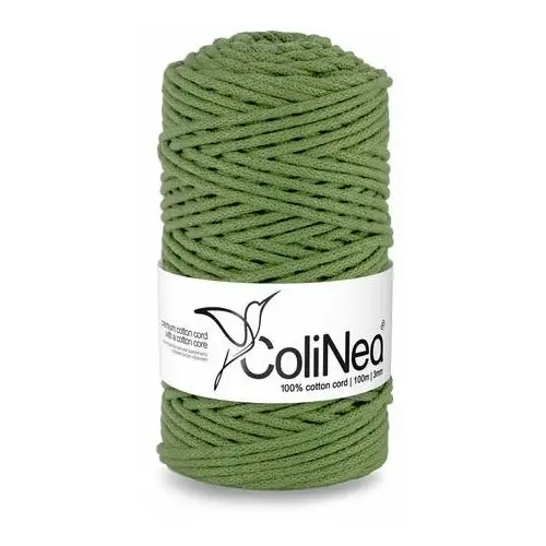 Inny producent Colinea/sznurek bawełniany z bawełnianym rdzeniem, pleciony, 3mm, 100m, pistacjowy