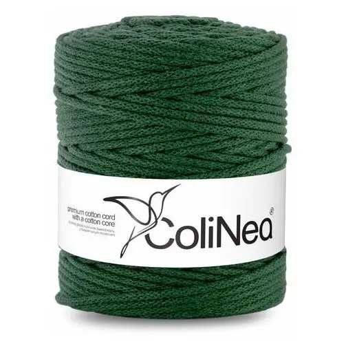 Inny producent Colinea/sznurek bawełniany z bawełnianym rdzeniem, pleciony, 5mm, 200m, butelkowa zieleń