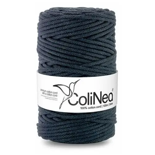Colinea/sznurek bawełniany z bawełnianym rdzeniem, pleciony, 5mm, 100m, atramentowy Inny producent