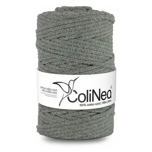 Colinea/sznurek bawełniany z bawełnianym rdzeniem, pleciony, 5mm, 100m, ciemny szary Inny producent