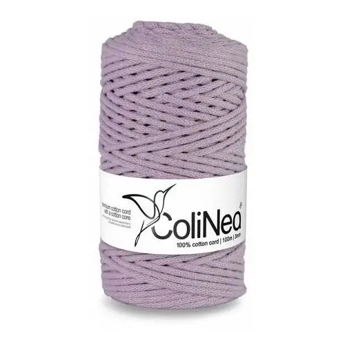 Inny producent Colinea/sznurek bawełniany z bawełnianym rdzeniem, pleciony, 3mm, 100m, liliowy
