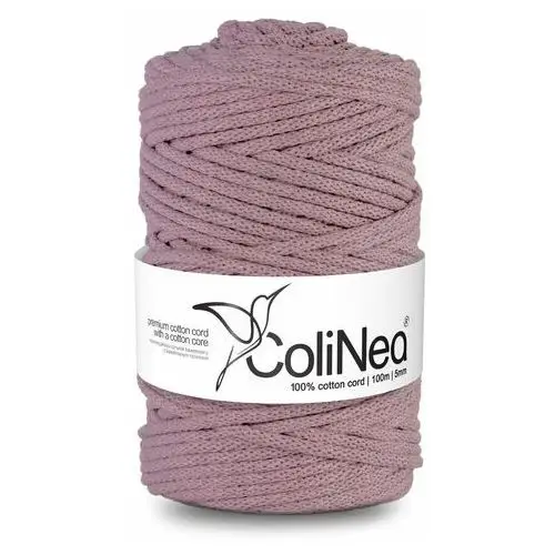 Colinea/sznurek bawełniany z bawełnianym rdzeniem, pleciony, 5mm, 100m, brudny różowy Inny producent