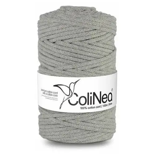 Colinea/sznurek bawełniany z bawełnianym rdzeniem, pleciony, 5mm, 100m, szary Inny producent