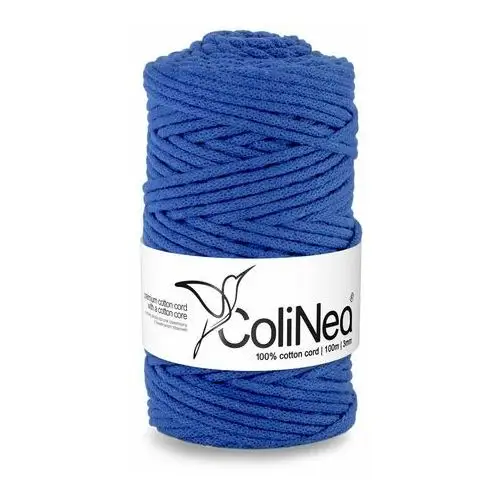 Inny producent Colinea/sznurek bawełniany z bawełnianym rdzeniem, pleciony, 3mm, 100m, ciemny niebieski