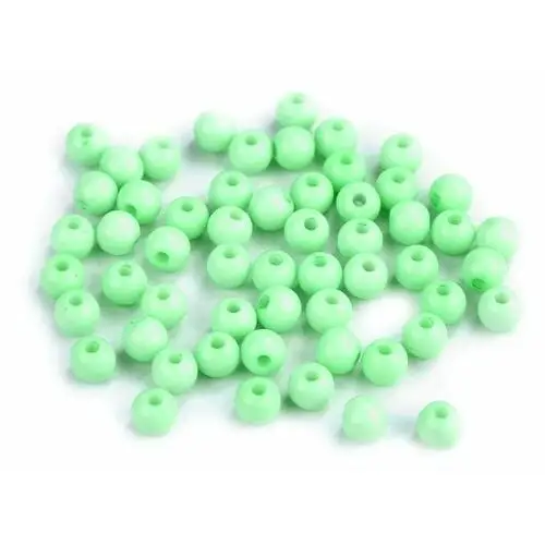 Koraliki Plastik Color Zielony Pastel 6Mm 30Szt