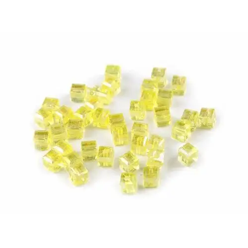 Inny producent Kostki plastik efekt ab jasny żółty 6x6mm 10szt