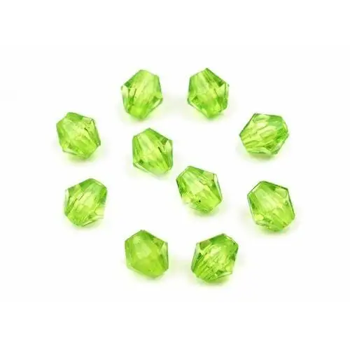 Inny producent Kryształki diamentowe jasno zielone 12mm 12szt