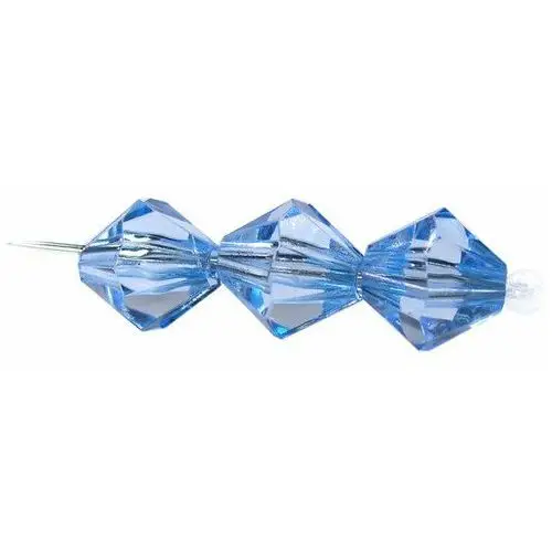 Kryształki Plastik Diamentowe Błękitne 6mm 100szt, kolor niebieski