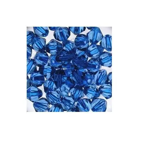 Kryształki plastik okrągłe niebieskie 12mm 12szt Inny producent