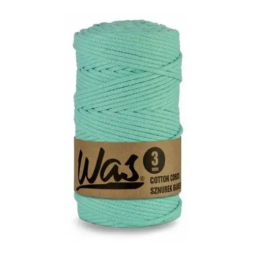 Inny producent Was/sznurek bawełniany z poliestrowym rdzeniem, pleciony, 3mm, 100m, seledynowy