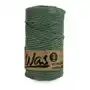Inny producent Was/sznurek bawełniany z poliestrowym rdzeniem, pleciony, 3mm, 100m, butelkowa zieleń ze złotą nitką Sklep