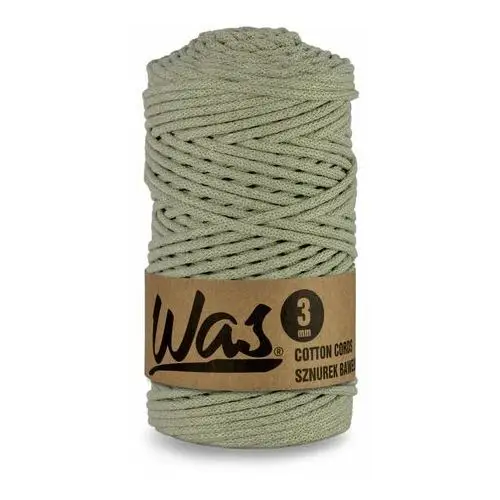 Inny producent Was/sznurek bawełniany z poliestrowym rdzeniem, pleciony, 3mm, 100m, oliwkowy