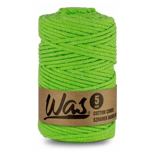 Was/sznurek bawełniany z poliestrowym rdzeniem, pleciony, 5mm, 100m, jasny zielony Inny producent