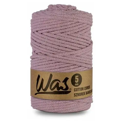 Was/sznurek bawełniany z poliestrowym rdzeniem, pleciony, 5mm, 100m, brudny różowy Inny producent