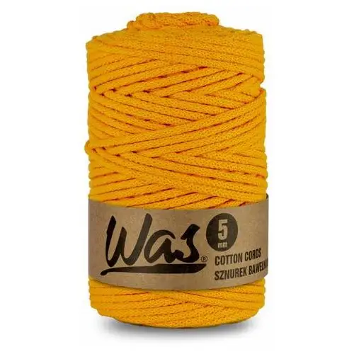 Inny producent Was/sznurek bawełniany z poliestrowym rdzeniem, pleciony, 5mm, 100m, ciemny żółty