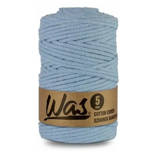 Inny producent Was/sznurek bawełniany z poliestrowym rdzeniem, pleciony, 5mm, 100m, błękitny