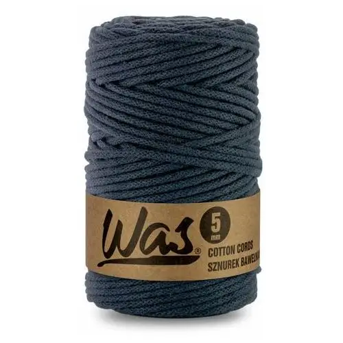 Inny producent Was/sznurek bawełniany z poliestrowym rdzeniem, pleciony, 5mm, 100m, atramentowy