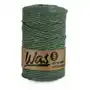 Inny producent Was/sznurek bawełniany z poliestrowym rdzeniem, pleciony, 5mm, 100m, butelkowa zieleń ze złotą nitką Sklep
