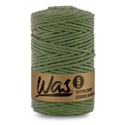 Inny producent Was/sznurek bawełniany z poliestrowym rdzeniem, pleciony, 5mm, 100m, khaki