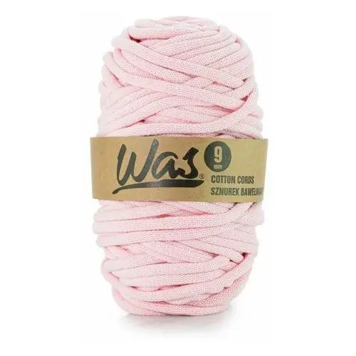 Inny producent Was/sznurek bawełniany z poliestrowym rdzeniem, pleciony, 9mm, 50m, różowy