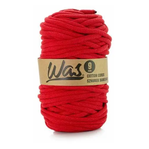 Inny producent Was/sznurek bawełniany z poliestrowym rdzeniem, pleciony, 9mm, 50m, czerwony