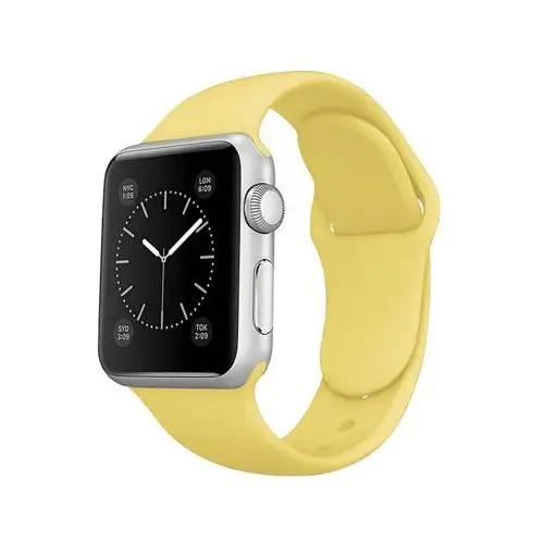 Pasek do apple watch 42/44/45mm jasnożółty sp683 Inoly