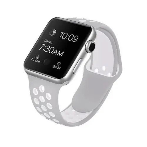 Pasek INOLY do Apple Watch 42/44/45mm Szari-biały SP635