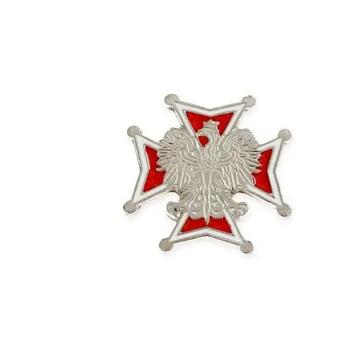 ZNACZEK KRZYŻ ZASŁUGI Z ORZEŁKIEM styl wojskowy kolor biały army military