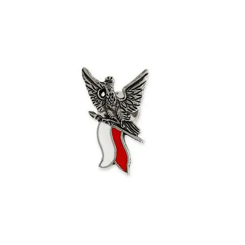 ZNACZEK PIN ORZEŁ Z FLAGĄ POLSKI styl wojskowy army military orzeł