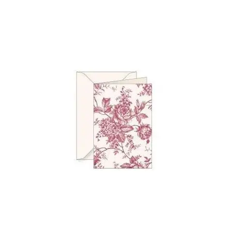 Karnet B6 + koperta 5605 Różowe kwiaty