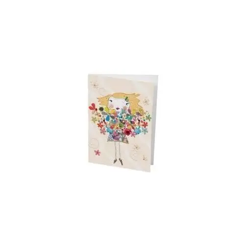 Karnet b6 + koperta dziewczyna z kwiatami