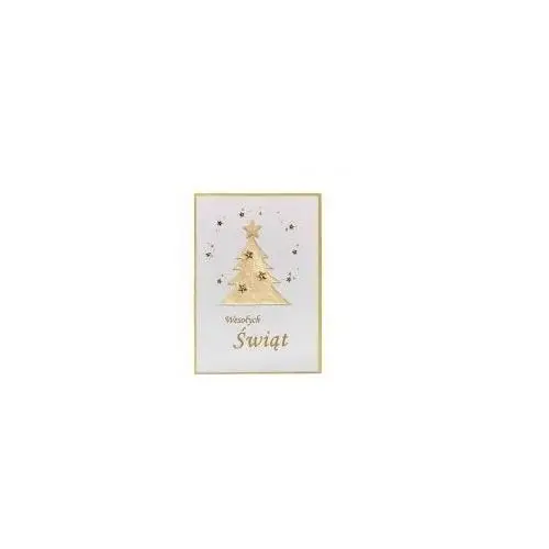 Karnet Bożonarodzeniowy z kopertą Złota Choinka