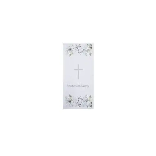 Karnet Chrzest DL C19 - Krzyż kwiaty niebieski